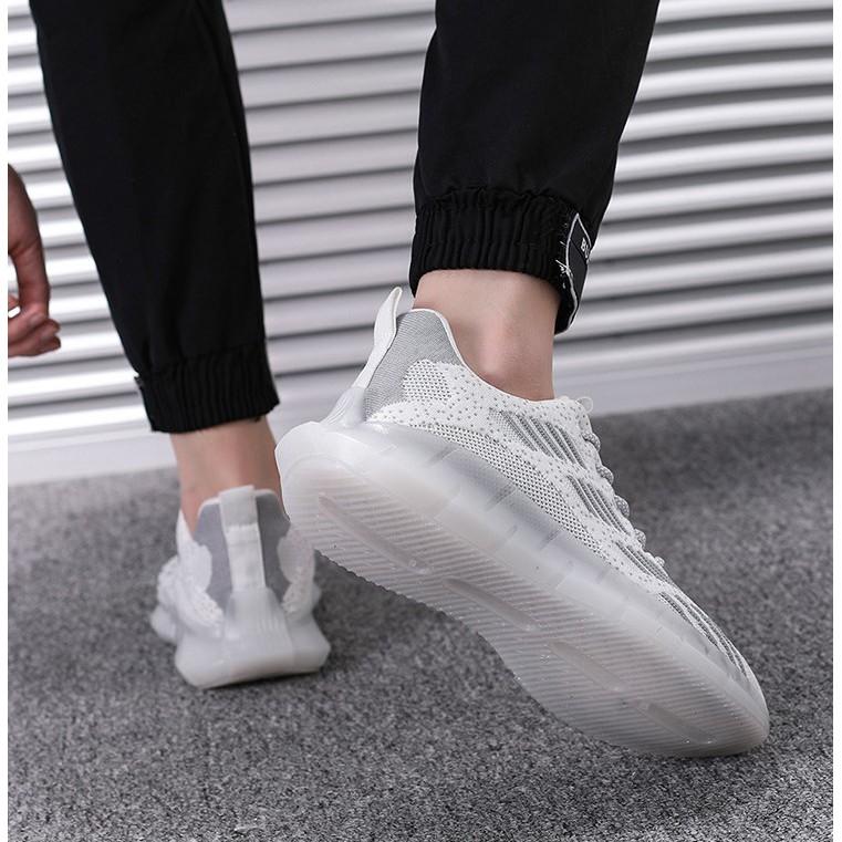 Giày Nam Sneaker Nam Cực Chất, 3 Màu Trắng - Đen - Nâu - ( H66 )