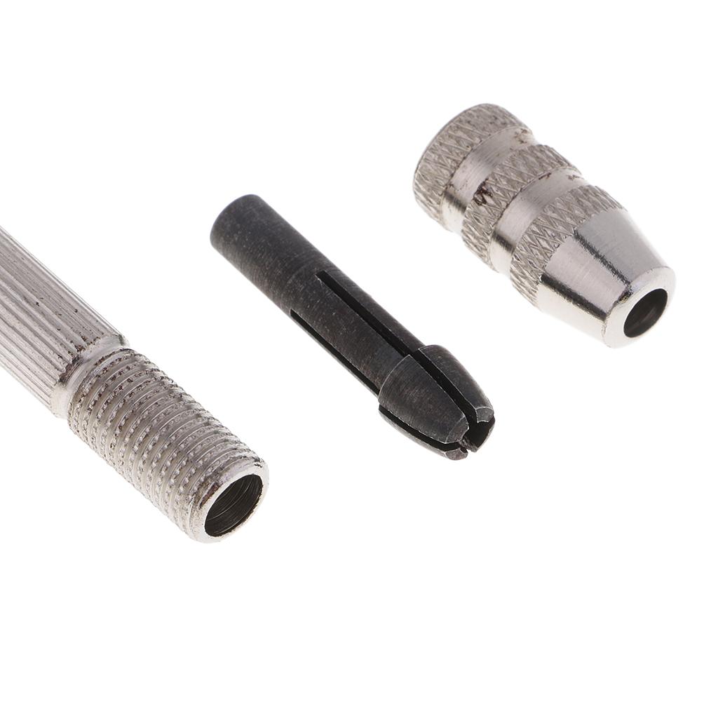 Precision Pin Vise Chuck Hand Drill with Drill Bits Rotary Tools for Hobby