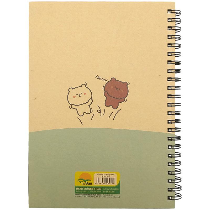 Sổ Teen Lò Xo Funny Bear - The Sun