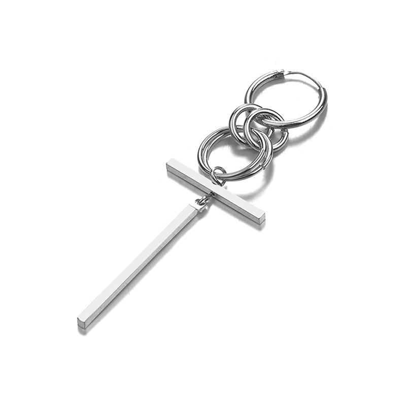 KPOP BTS V Bangtan Boys V Tassel Unisex Jewelry Silver Fan Ear Stud Earrings | Squishyvui
