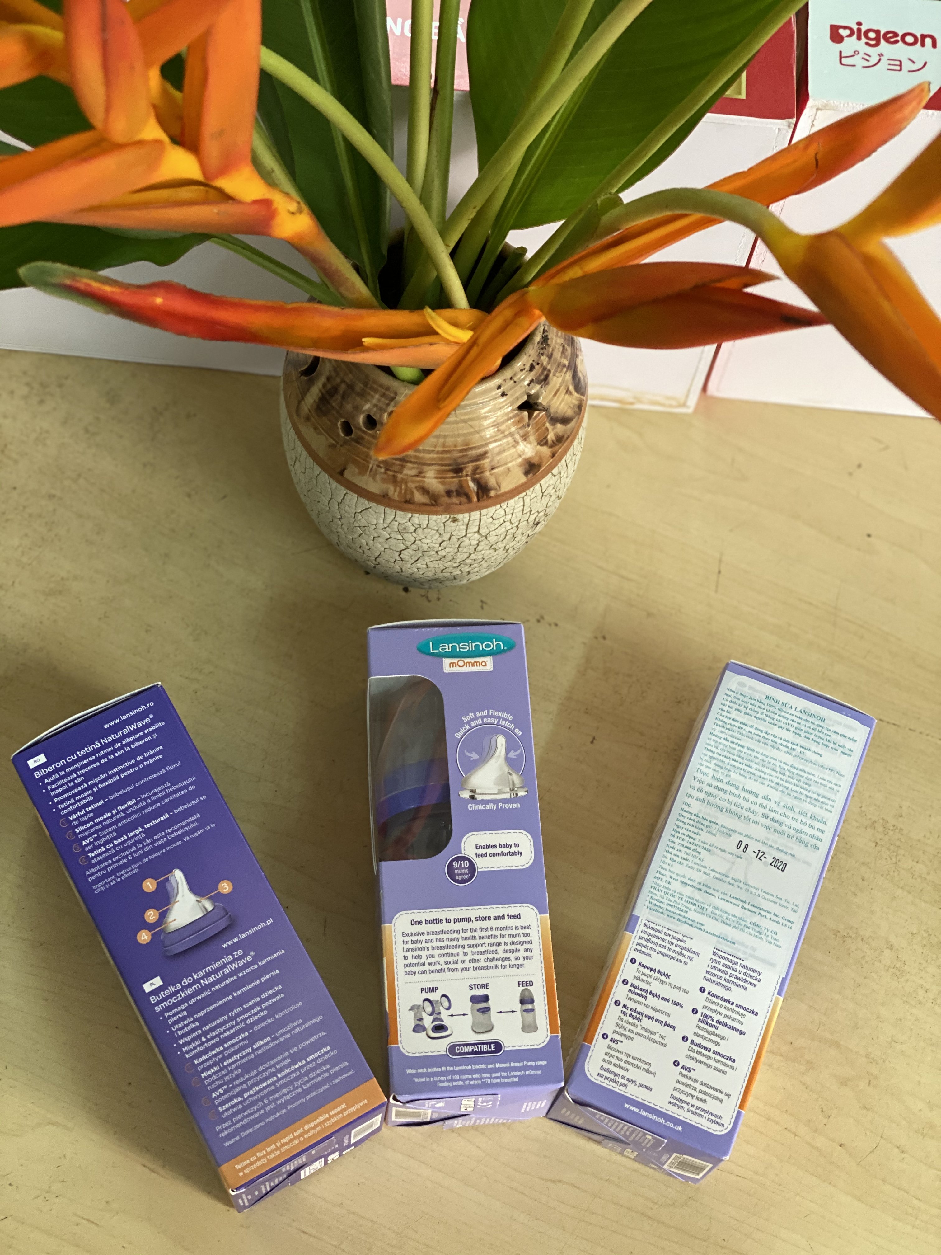Bình sữa cho bé, Bình sữa Lansinoh 160ml - 240ml