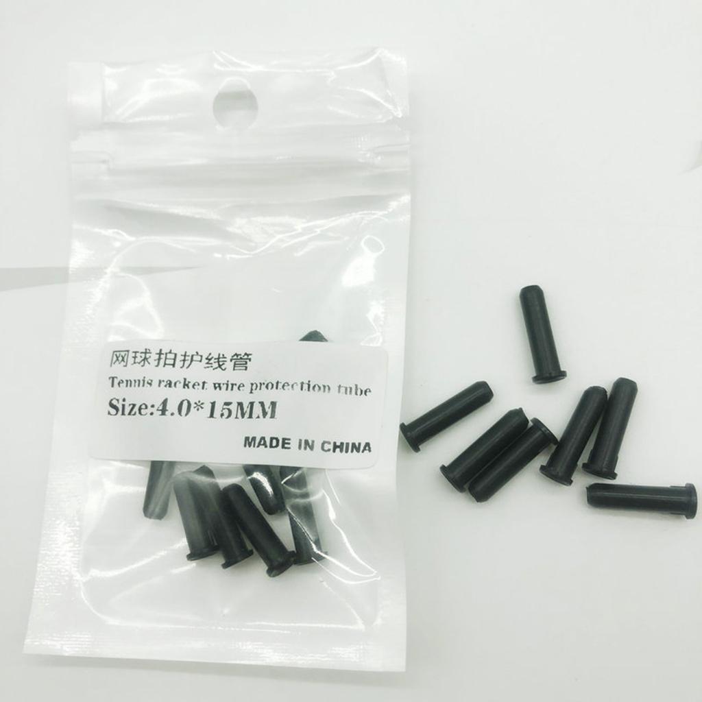 4x 15pcs Tennis Racket Grommets, Universal Racquet Eyelets, Black String Tubes