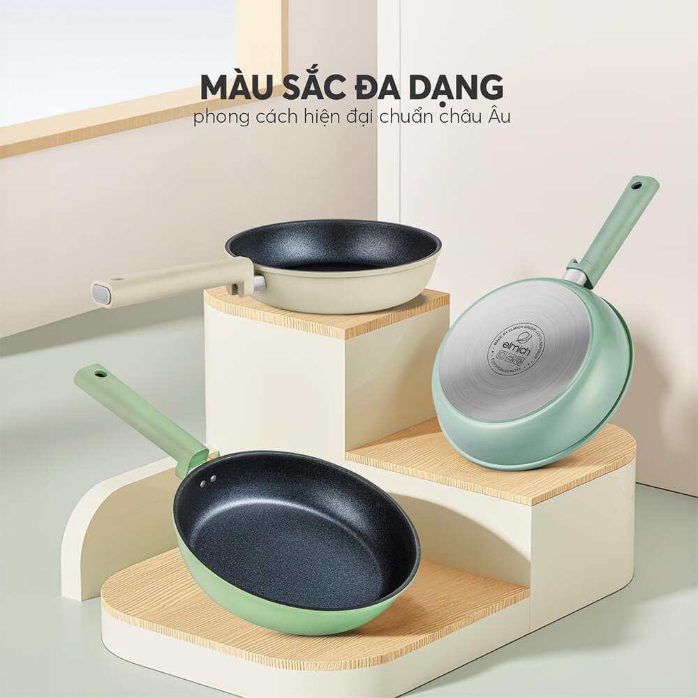 Chảo Chống Dính Siêu Bền Elmich Hera II EL-5941 Nhiều Size, Hàng Chính Hãng, Dùng Mọi Bếp - JoyMall