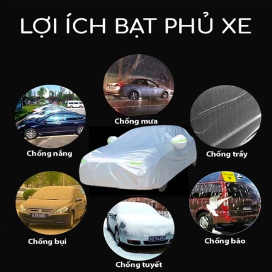 Bạt phủ ô tô vải dù Oxford cao cấp - Mr Ô Tô 10 size độc quyền - Bảo vệ xe tuyệt đối - Bảo hành 2 năm