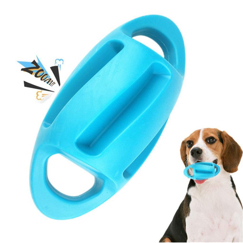 Dog Chew Toy  Squeaky Ball Training Teething Exercise Blue