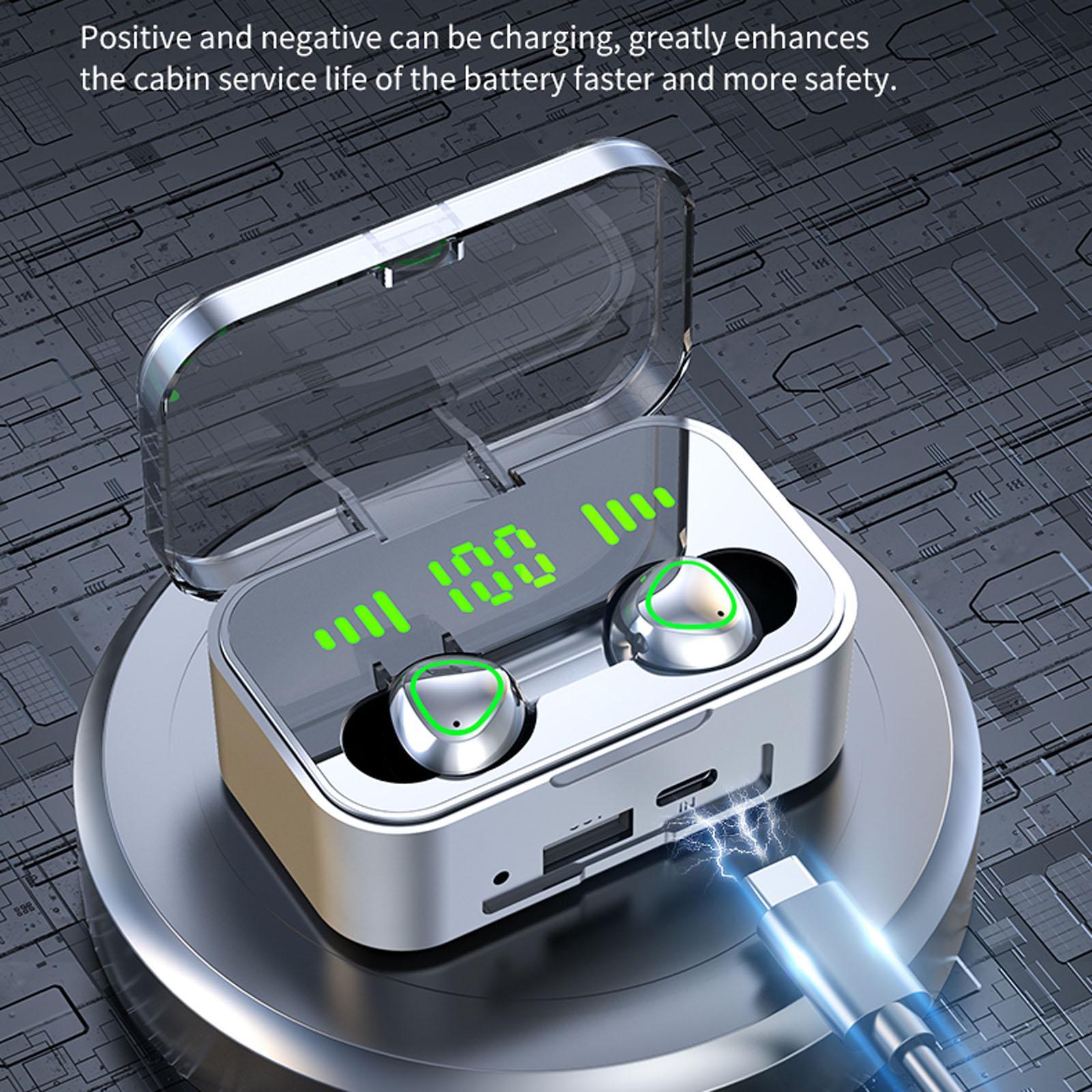 In Ear Earphones Earbuds power Display Universal with Charging Case