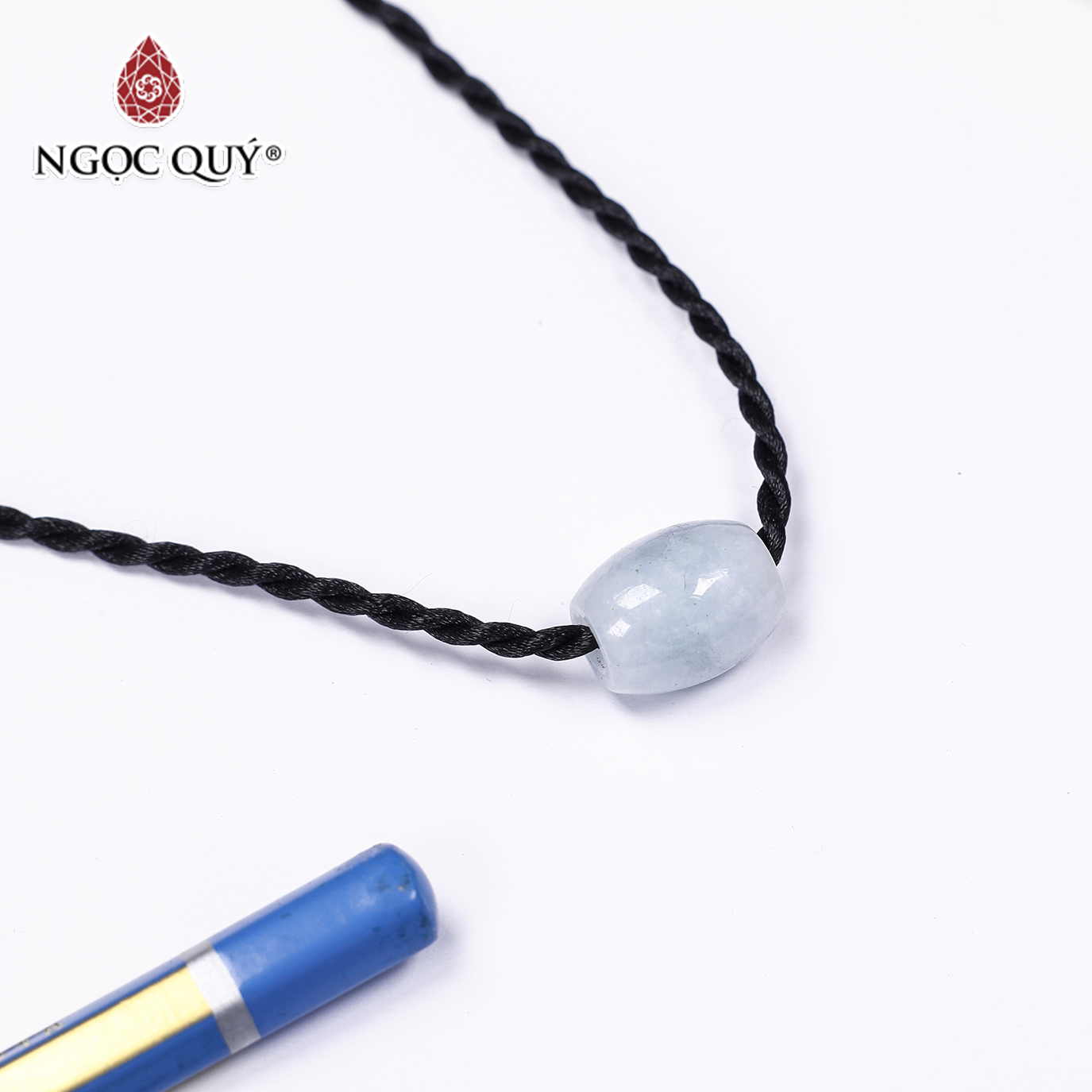 Mặt dây chuyền lu thống đá cẩm thạch A 13.1x10.5mm mệnh hỏa. mộc - Ngọc Qúy Gemstones