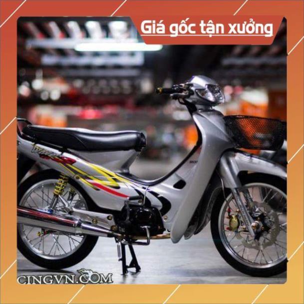 Tem rời wave S dán xe bạc