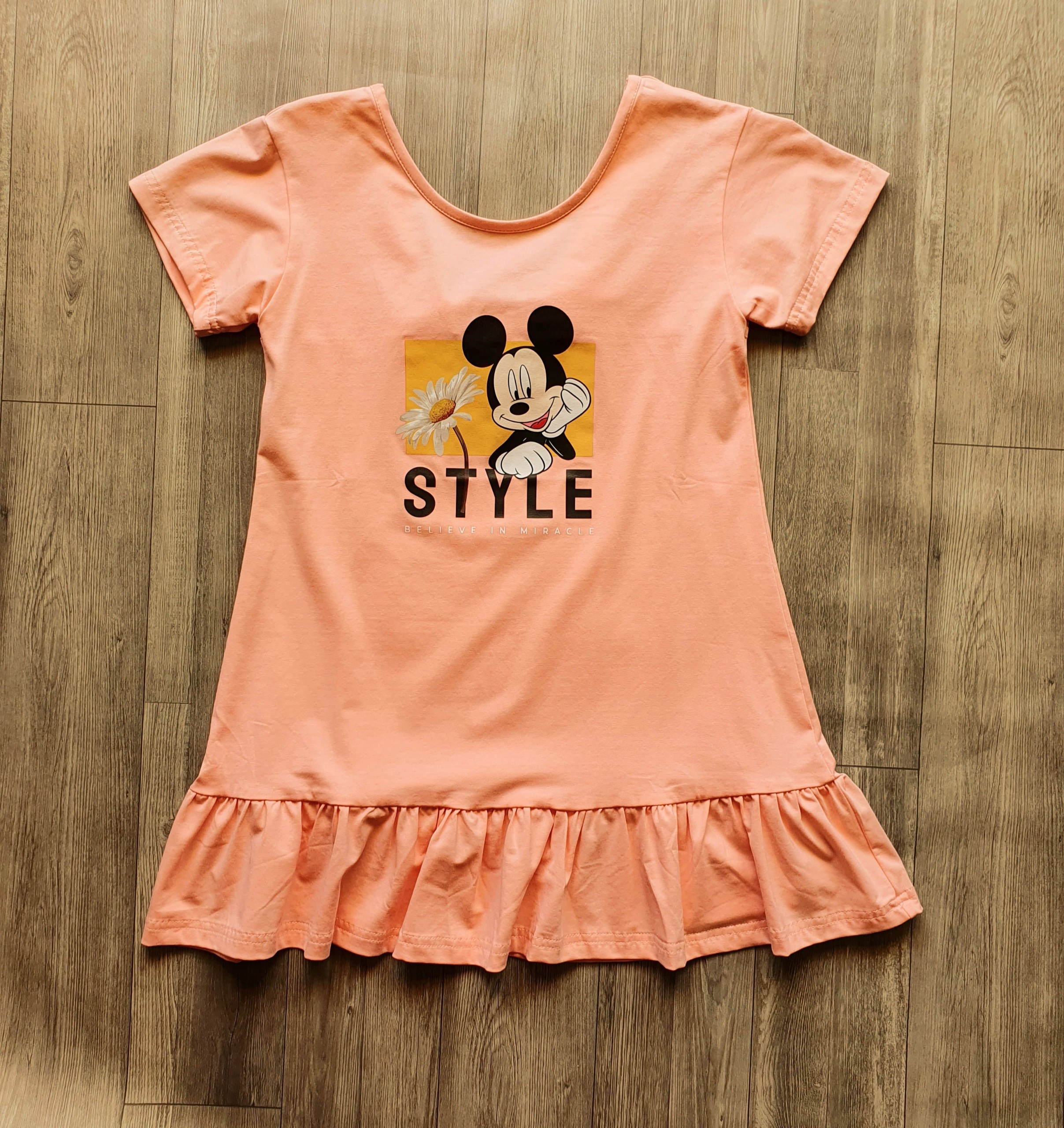 Đầm thun phong cách hình Mickey cho bé gái size 20-30kg chất thun cotton mềm mịn mát