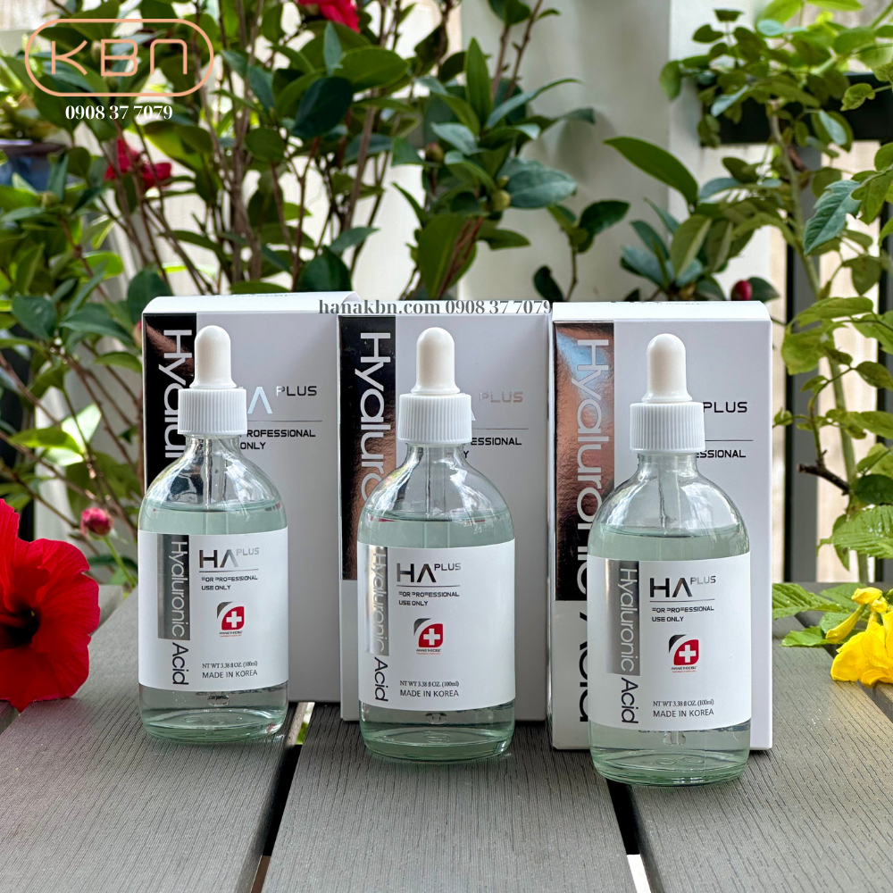 Combo 3 Serum Cấp Ẩm Phục Hồi, Tinh Chất Dưỡng Da - Serum HA Plus 100ml Hàn Quốc - Tặng 1 Chai Vitamin C Bột