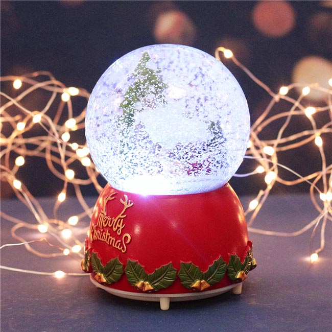 Hộp nhac quả cầu tuyết giáng sinh ngôi nhà tuyết