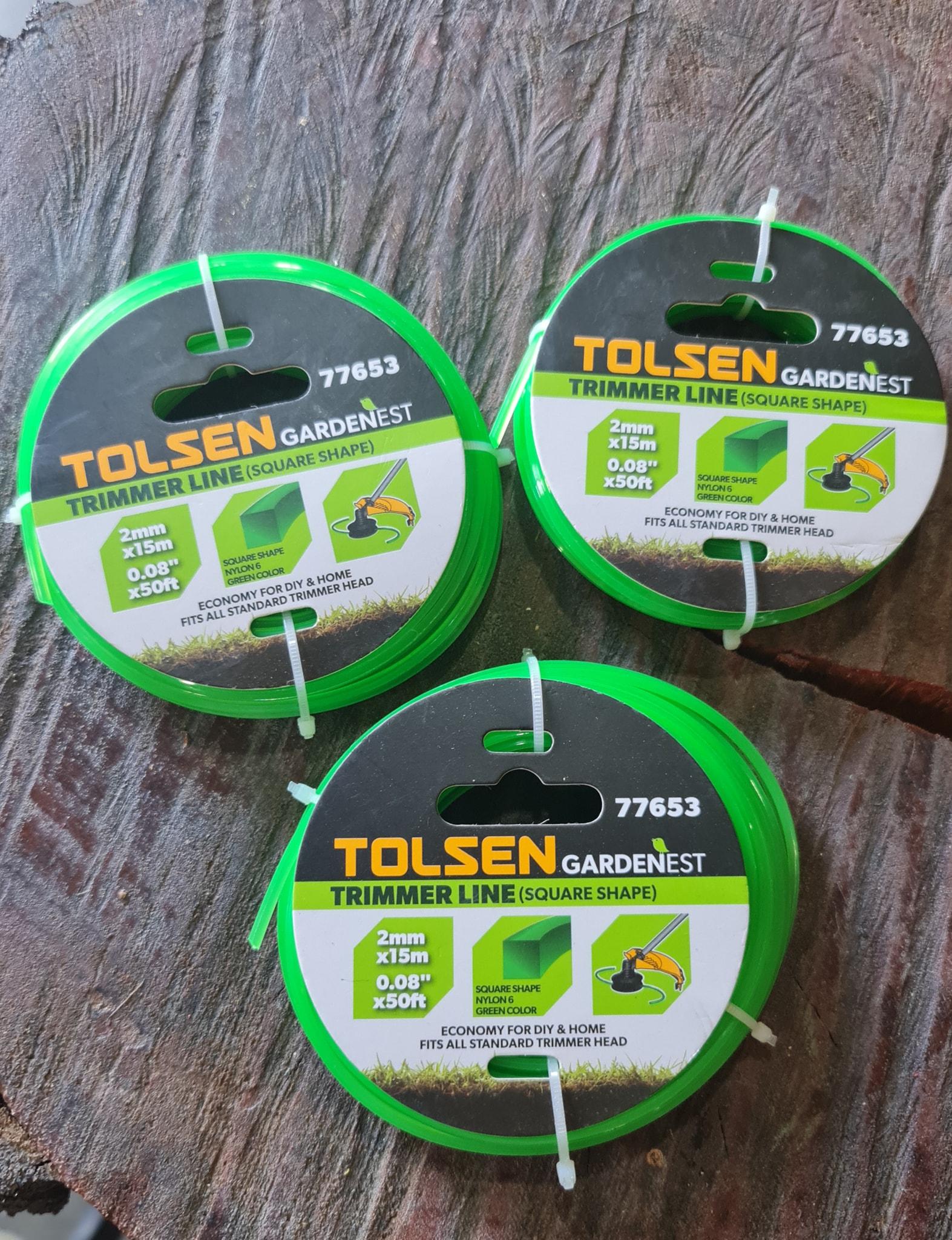 DÂY CẮT CỎ XANH 2X15M 77653 TOLSEN - HÀNG CHÍNH HÃNG