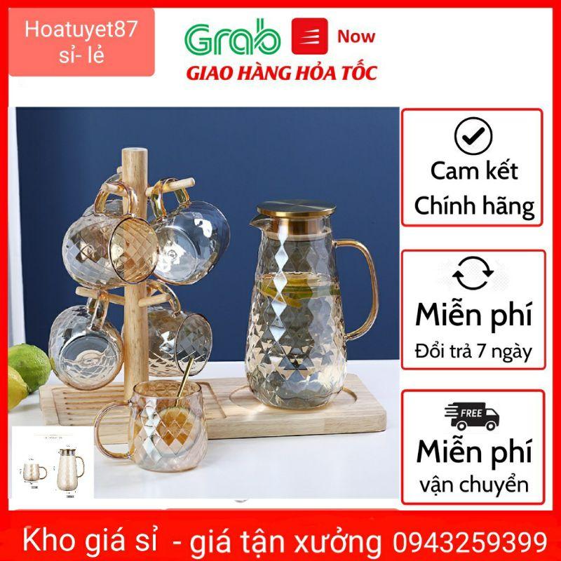 Bộ Bình Cốc Thuỷ Tinh Pha Lê Chịu Nhiệt sang trọng tinh tế