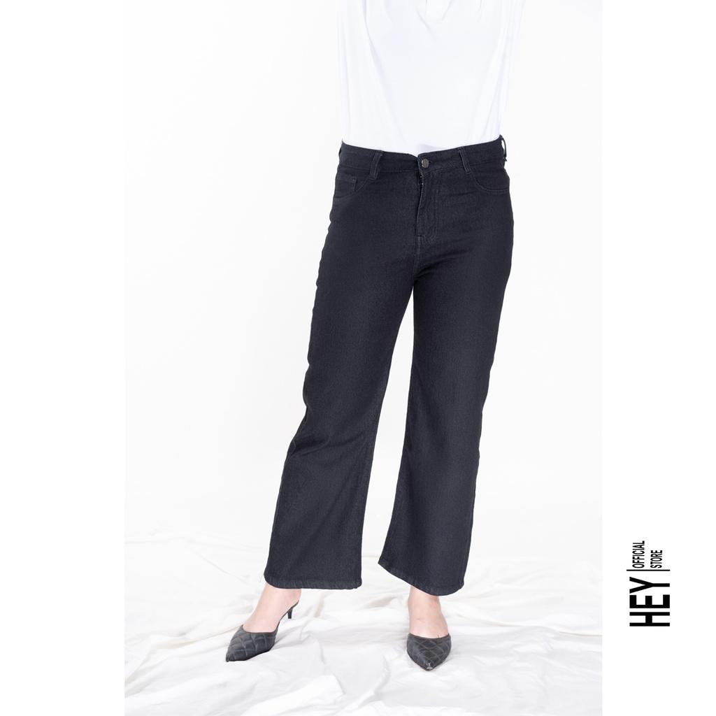 Quần jean ống suông nữ lưng cao, quần ống rộng dáng suông full từ S đến 2XL 3 màu lựa chọn Q03 - HEY OFFICAL