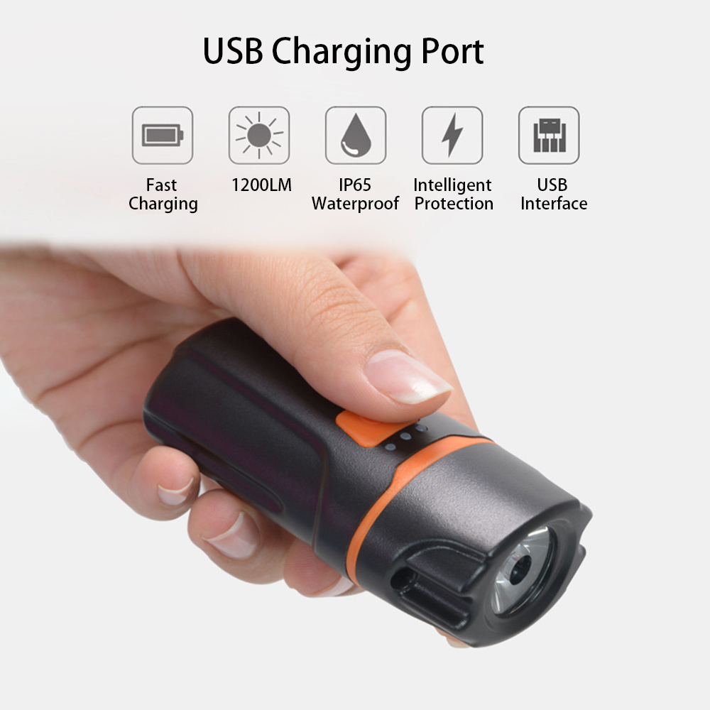 ĐÈn pha xe đạp 10W độ sáng cao IP64 chống thấm nước, bằng silicone mềm, sạc USB