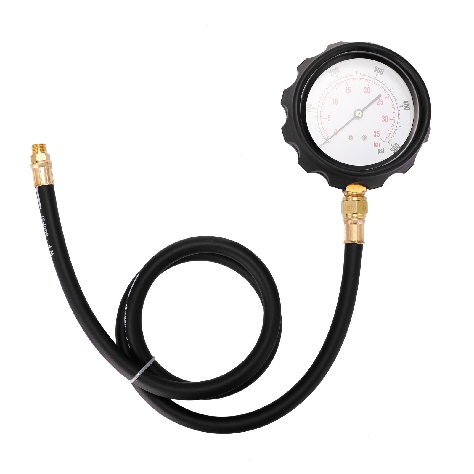 VT01052 12pcs Engine Oil Pressure Tester Diagnostic Testing Tool Cylinder Gauge Compression Gauge Utility Testing Tool