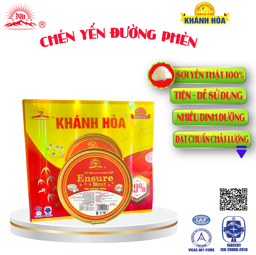 Yến Chén Cao Cấp Ensure Nest Chưng Sẵn Hạt Sen 140ml 39% Yến Thật Nguồn Gốc Yến Khánh Hoà