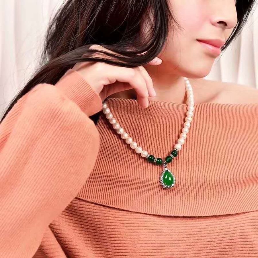 Vòng Cổ Ngọc Trai Thiên Nhiên Cao Cấp - Quà Tặng Bà Và Mẹ - Trang Sức Cô Tấm - GIFT PEARL (8-10ly) - CTJ3012