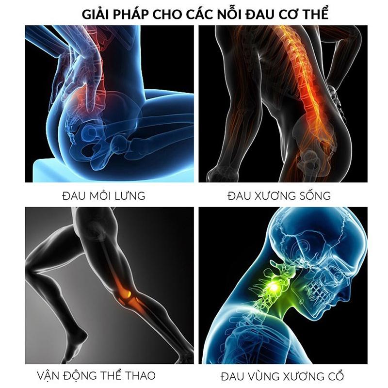 Súng Massage Cầm Tay Cao Cấp EM009 CÁT Á 30 Mức Độ Rung 6 Đầu Massage Màn LCD Điều Khiển Cảm Ứng