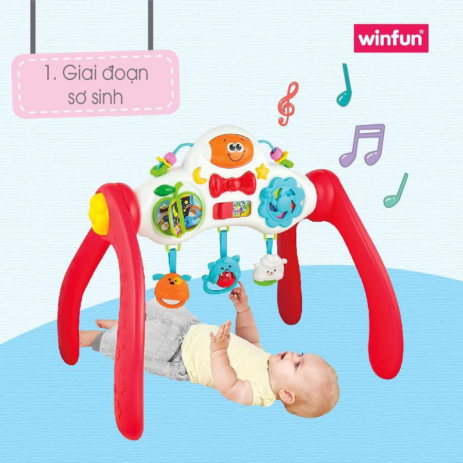 Kệ chữ A kết hợp bàn tập ngồi, tập đứng 3 giai đoạn cho bé Winfun 0822 - Đồ chơi cho bé sơ sinh tới 2 tuổi - tặng đồ chơi dễ thương