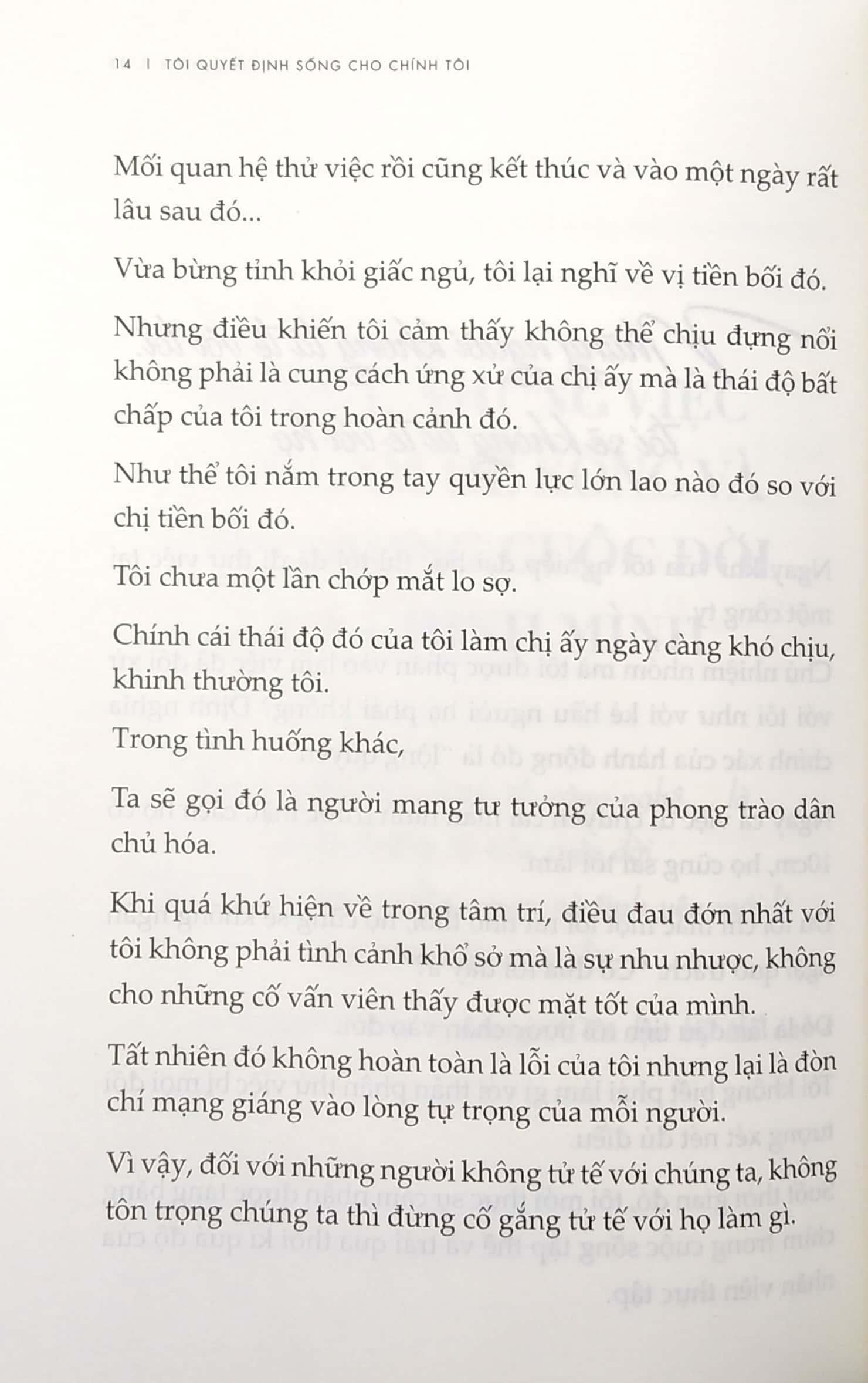 Tôi Quyết Định Sống Cho Chính Tôi