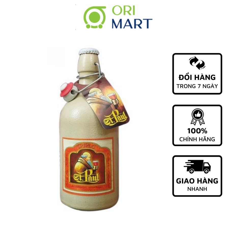 Bia Sứ Thầy Tu ST. PAUL TRIPLE Lên Men Nổi 500ml Nhập Khẩu Từ Bỉ ORIMART