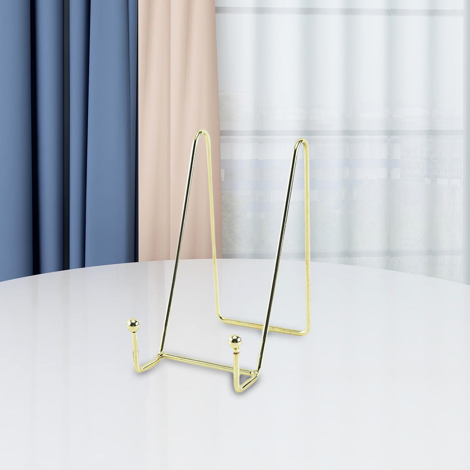 Metal Display Stands Brackets Decoration Storage Rack Book Shelf Plate Holder Table Art for Pictures Magazine Living Room Office Party