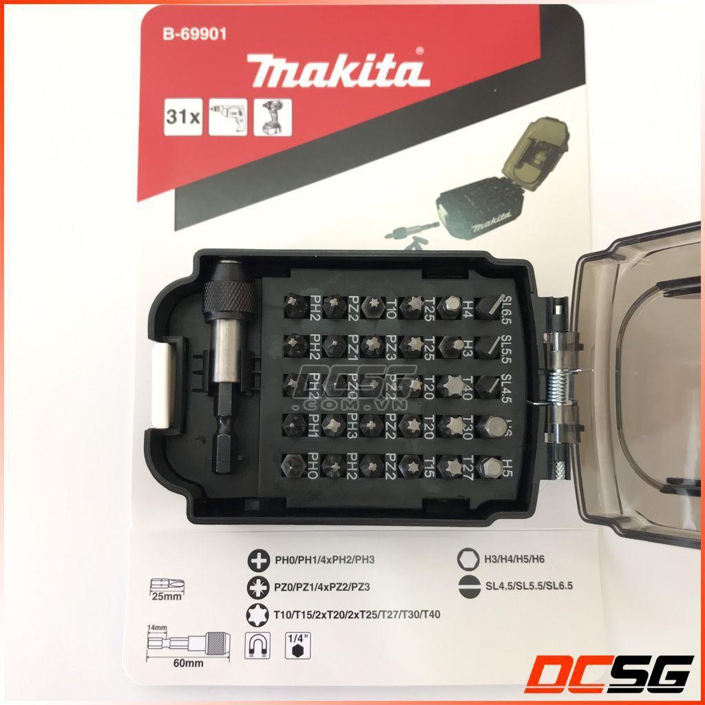 Mũi vít đựng trong hộp hình vỏ pin Makita B-69901