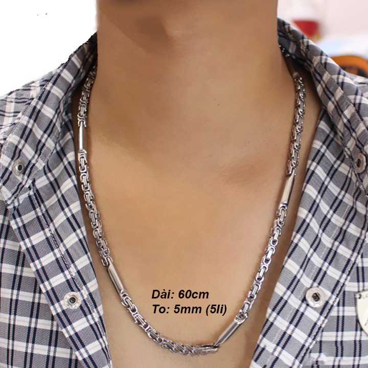 Dây chuyền Nam Kiểu ZICZAC 5li ver2 MDC042-2