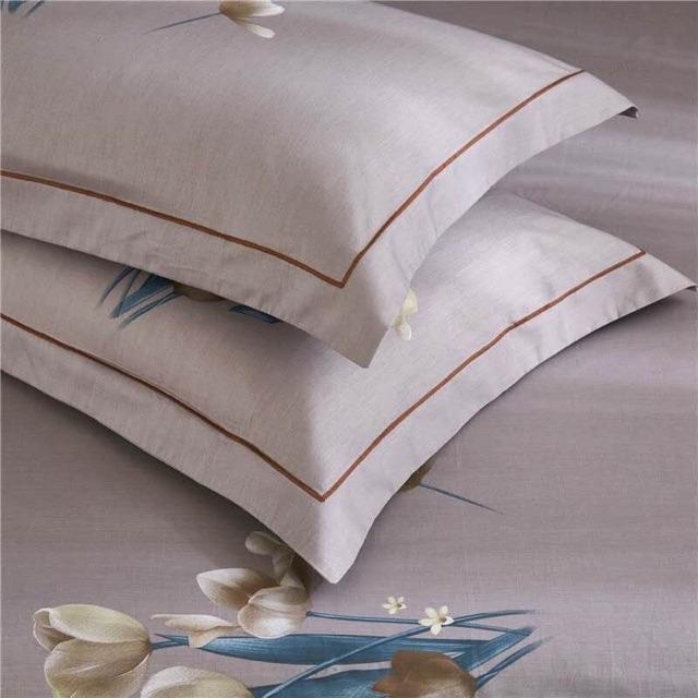 Set Cotton Ogranic Hàng Nhập Khẩu Cao Cấp 4 Món Hoa Khung Tuy Lip