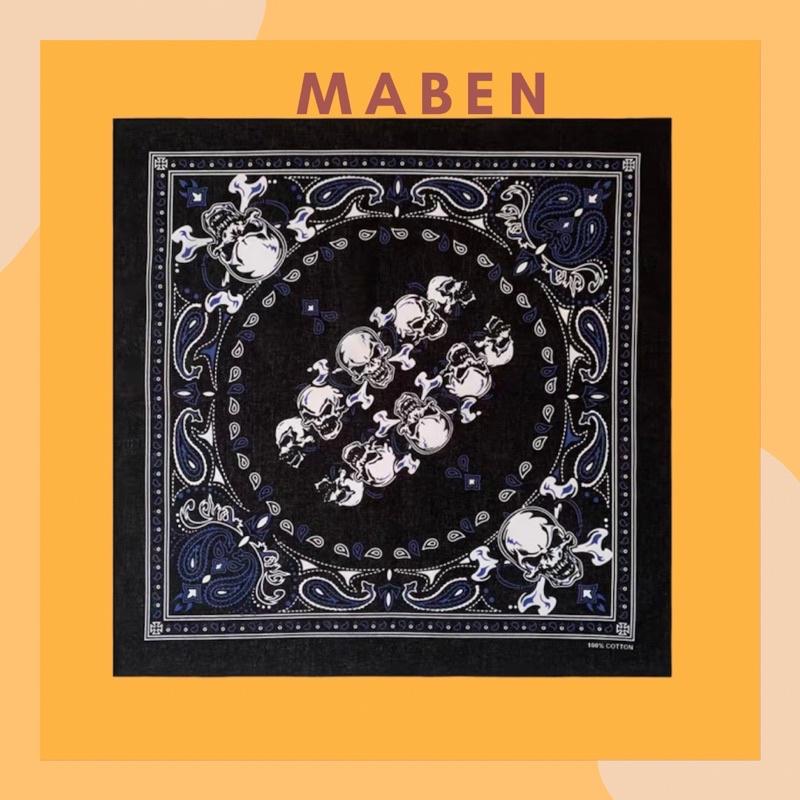Khăn bandana cotton hoạ tiết đối xứng - Maben