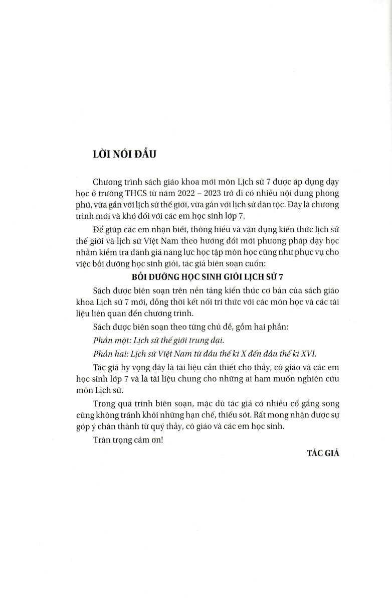 Bồi Dưỡng Học Sinh Giỏi Lịch Sử 7