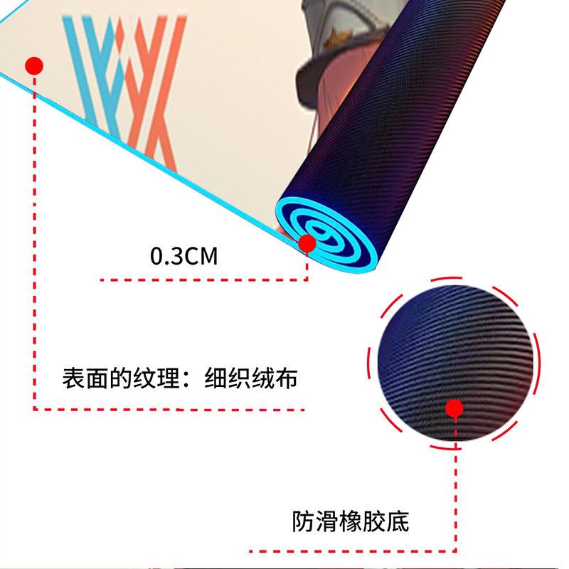 Tấm lót chuột phát sáng Amazon rgb tốt nhất dễ thương số 0 hai cô gái lớn chống trượt trò chơi bóng ma có đèn led trò chơi pad thi đấu điện