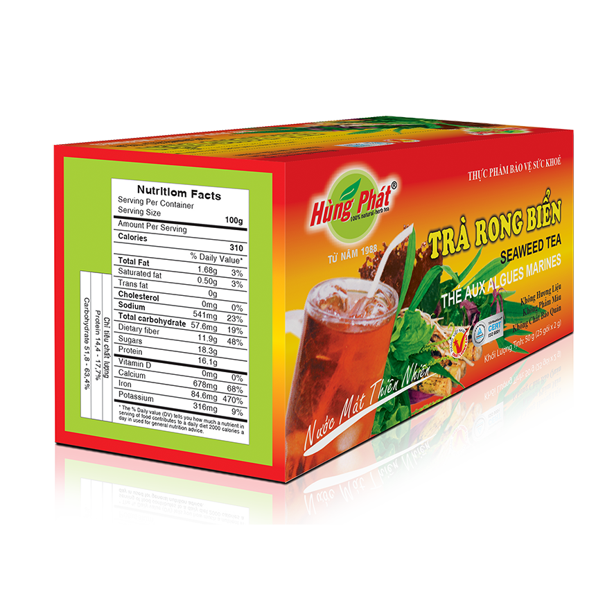 TRÀ RONG BIỂN - Thanh nhiệt mát gan - Thương Hiệu Hùng Phát