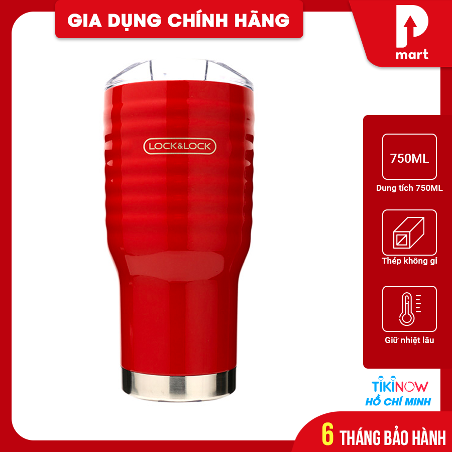 Ly Giữ Nhiệt Wave Tumbler 750ml Lock&amp;Lock LHC4148 - Đỏ