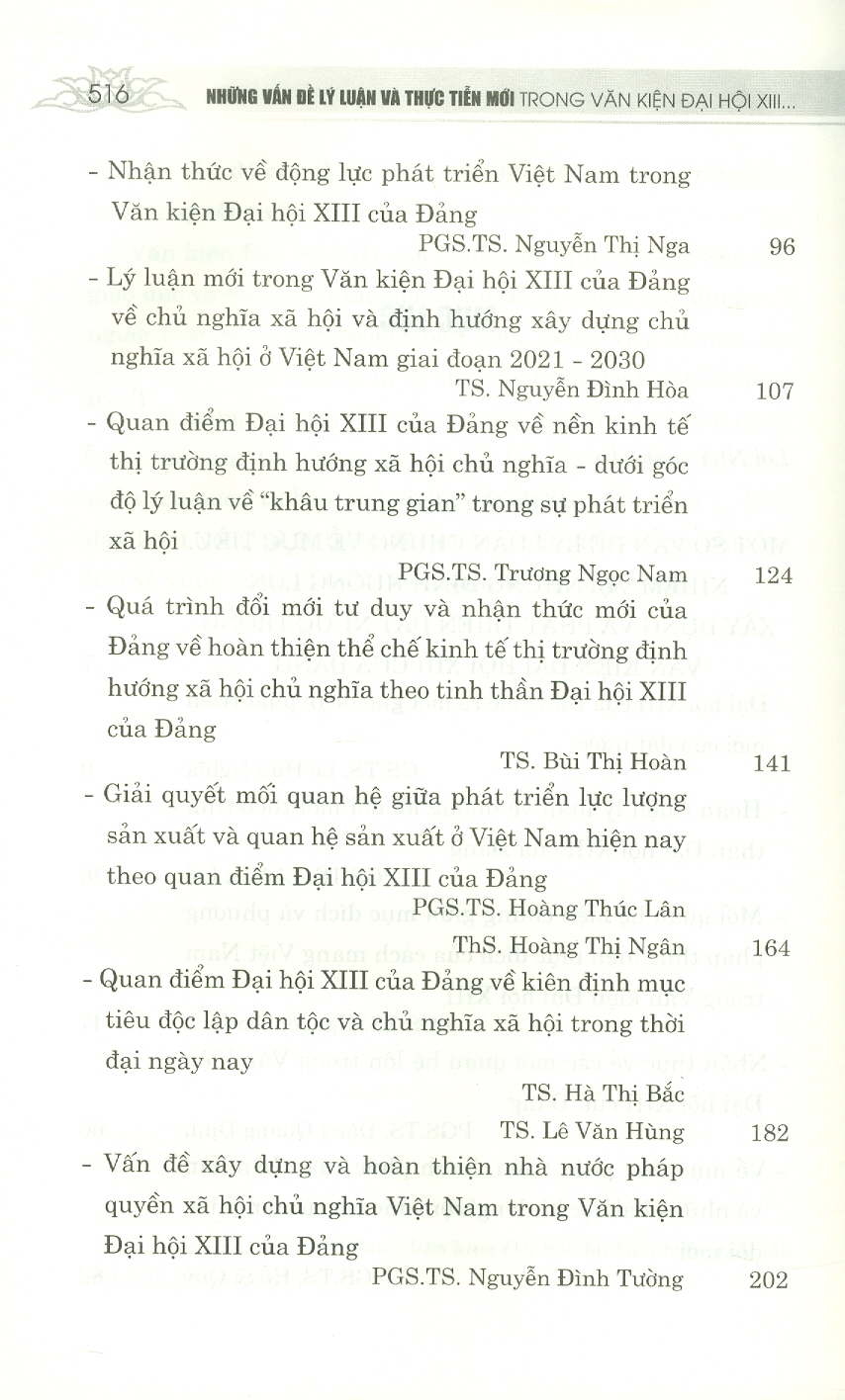 Những Vấn Đề Lí Luận Và Thực Tiễn Mới Trong Văn Kiện Đại Hội Đảng XIII Của Đảng