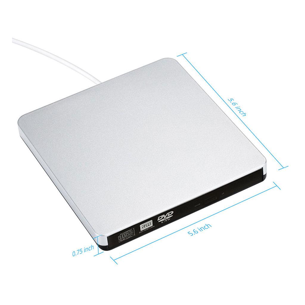 External USB2.0 DVD CD-RW Drive Writer Burner DVD Player for Macbook Air/Pro