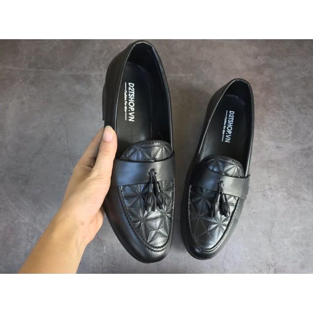 Giày lười nam công sở dập vân 3D hiện đại siêu đẹp