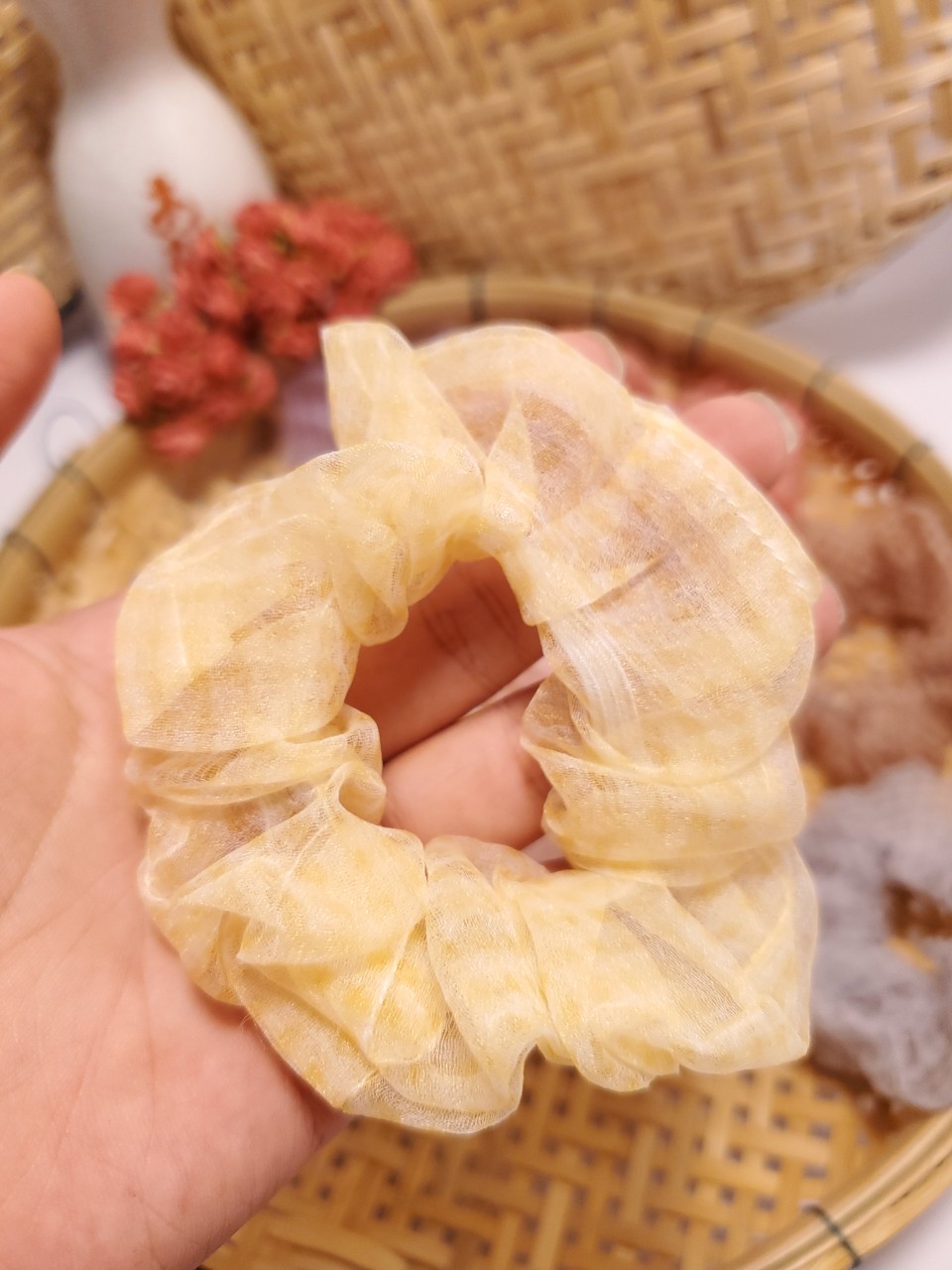 Dây buộc tóc Scrunchies pha màu dễ thương