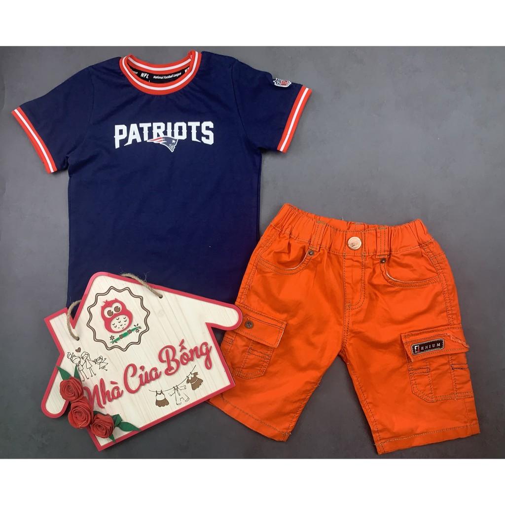 Quần kaki bé trai phối 2 túi size 9 - 31 kg