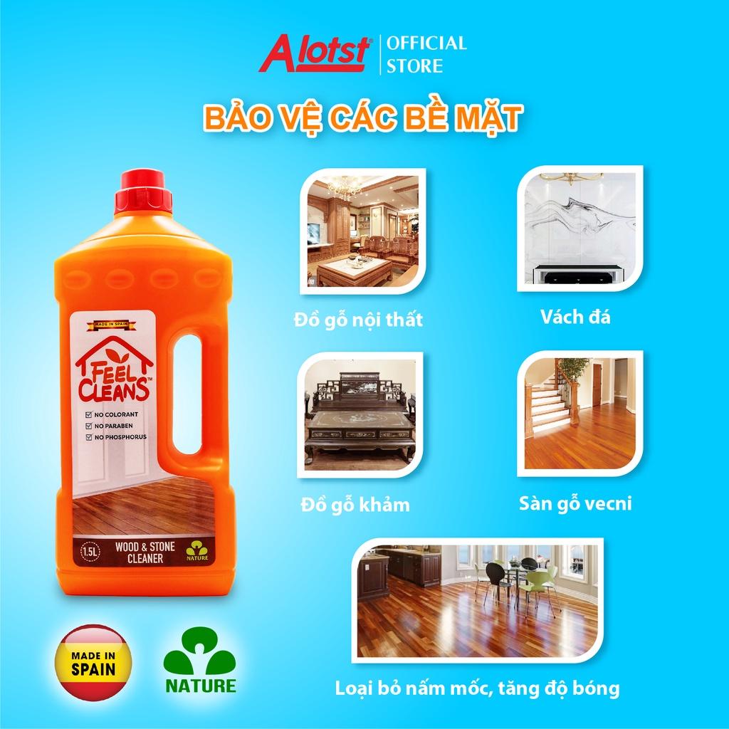 Nước lau sàn gỗ và đá FeelCleans 1.5 Lít made in SpainGIAO NHANH 1H