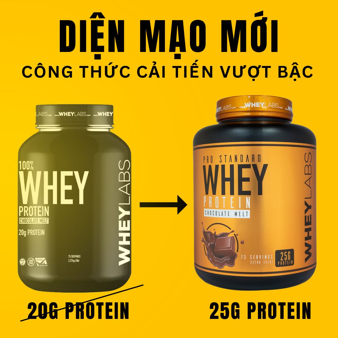 Sữa tăng cơ Wheylabs Pro Standard Whey Protein hũ 5lbs (2.2kg) ( 73 lần dùng)