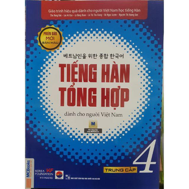 Sách - Giáo Trình Tiếng Hàn Tổng Hợp Trung Cấp 4 Dành Cho Người Việt Nam Phiên Bản Màu