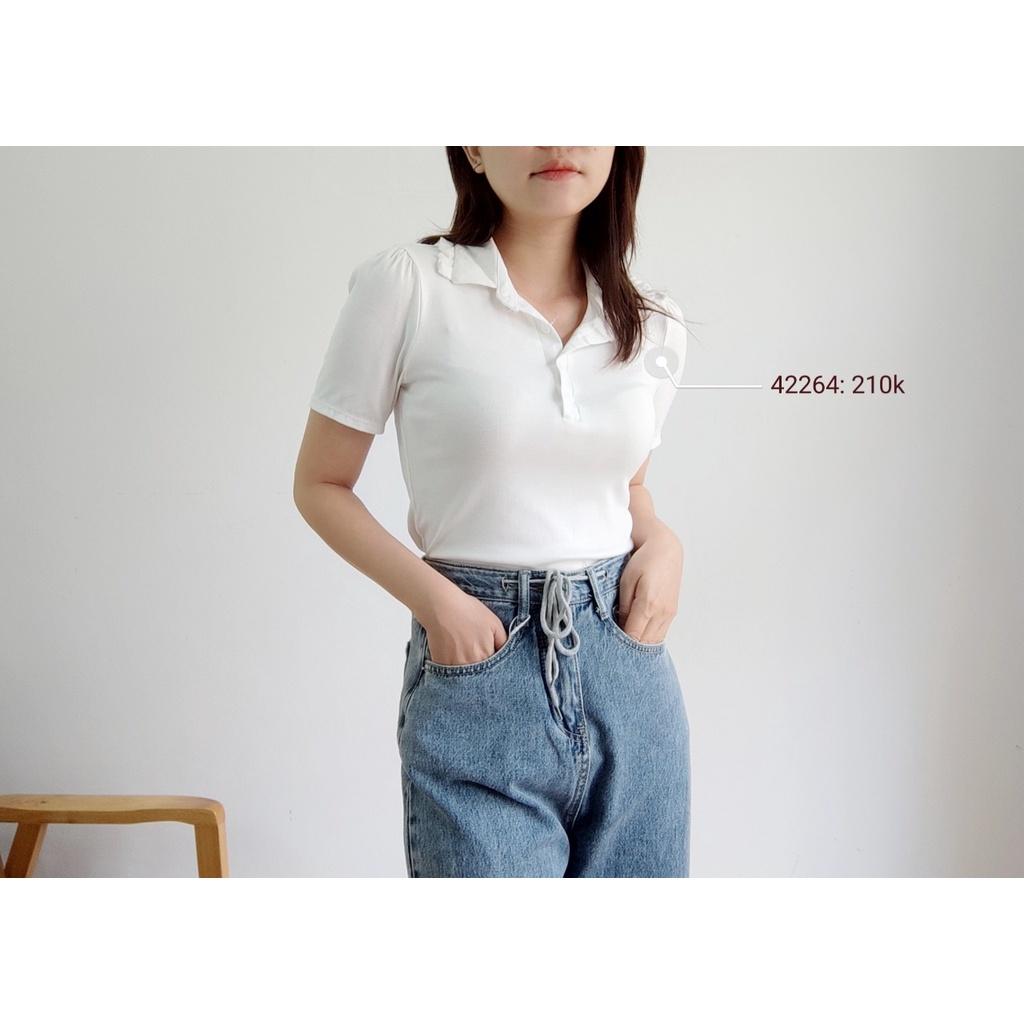 Áo thun cổ polo xếp - 42264