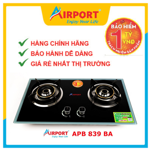 Bếp Gas Âm Cao Cấp AirPort - APB 839 BA - Hàng Chính Hãng