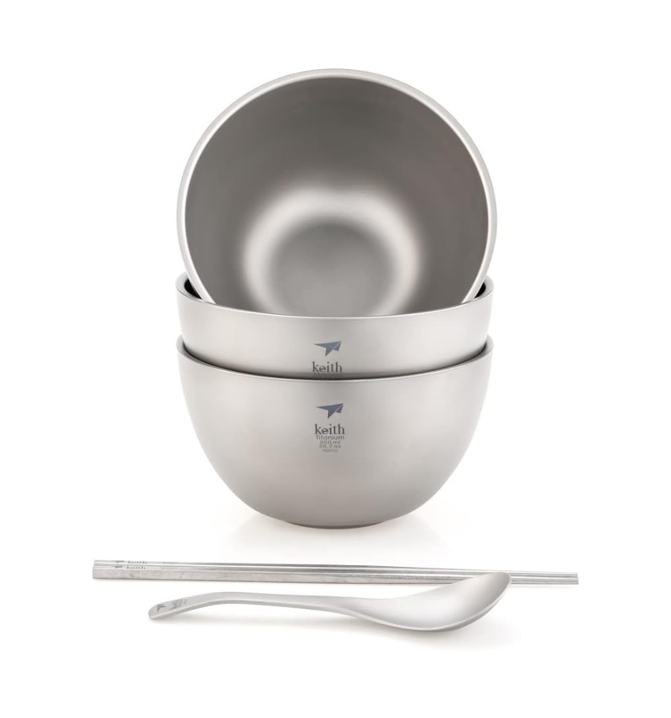 Tô chén ăn cách nhiệt 2 lớp Titanium Keith Ti5355 - 850ml