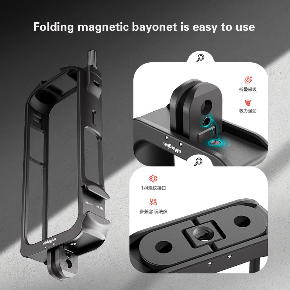 Đối với Insta360 x3 kim loại Cage Cage Insta360 x 3 Phụ kiện khung mở rộng bảo vệ máy ảnh
