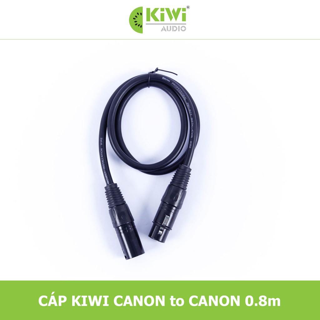 DÂY TÍN HIỆU 2 ĐẦU CANON ĐỰC CÁI BẰNG ĐỒNG DÀI 0,8,CHÍNH HÃNG KIWI