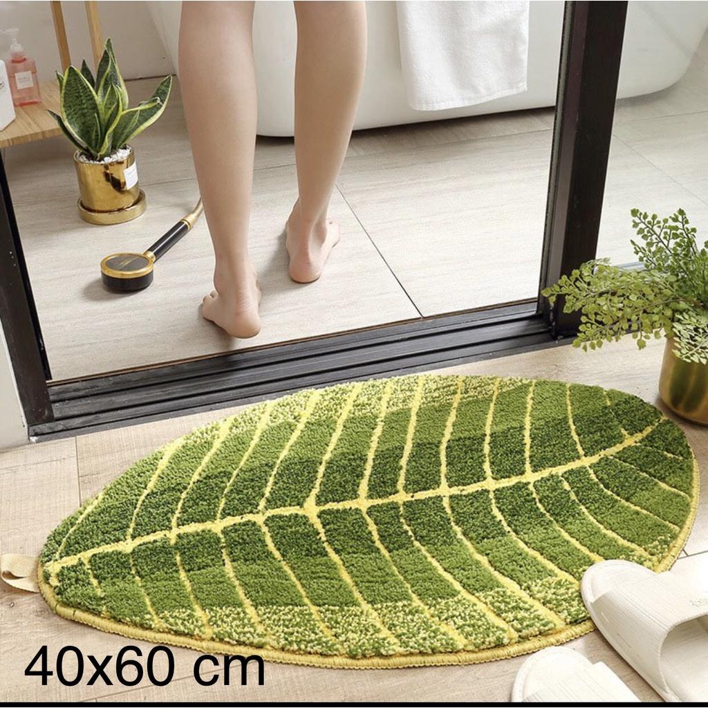 Thảm lau chân thấm nước Ghome chống trơn trượt cao cấp phòng khách, phòng tắm kt 40x60cm