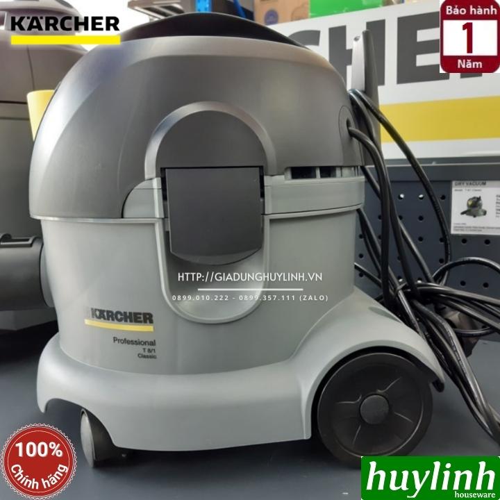 Máy hút bụi khô công nghiệp Karcher T8/1 Classic - Dung tích 8 lít - Thương hiệu Đức - Hàng chính hãng - Công suất tối đa 1600W